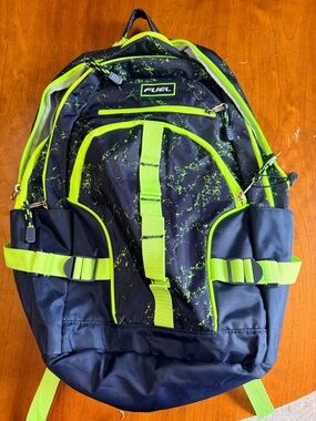 Fuel Kids Black & Lime Green Backpack